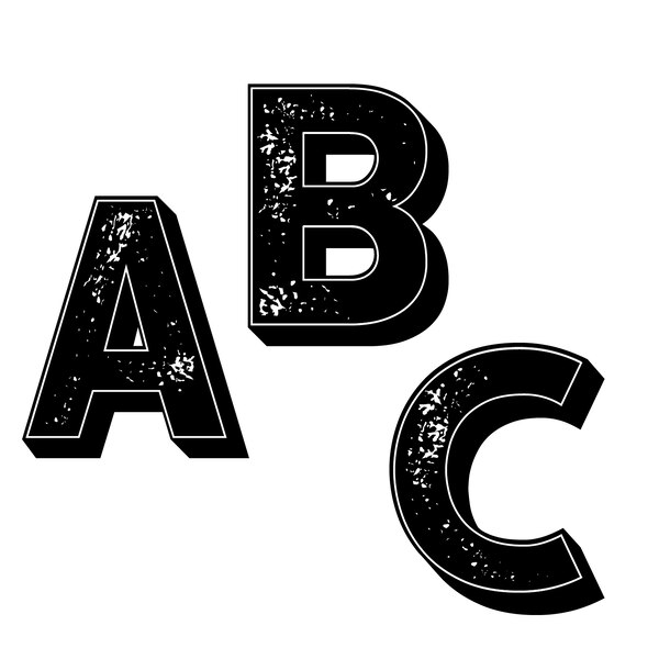 Royal Brites 3D Black Project Letter & Numbers Stickers, 2 in, 115 ct