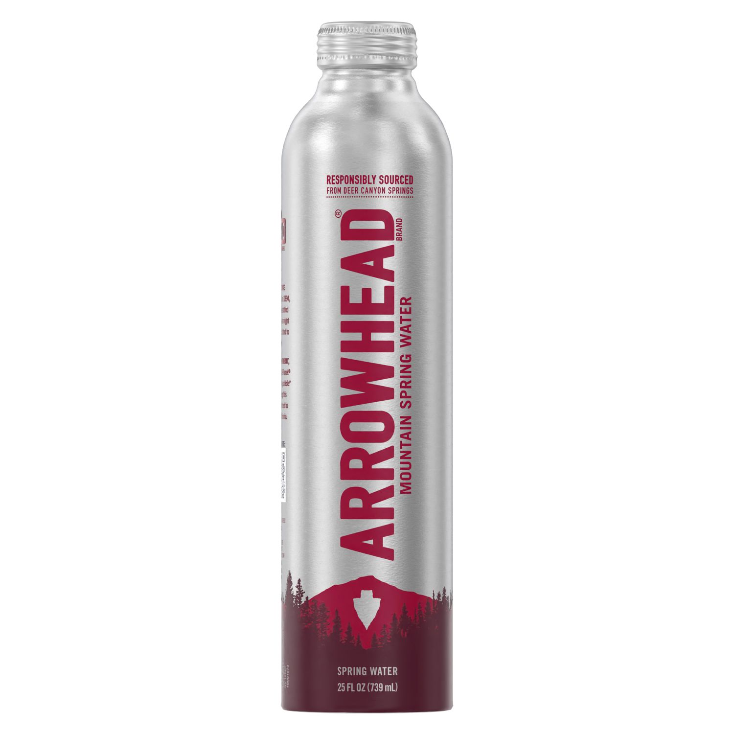 Arrowhead, Spring Water, Aluminum Bottle, 25 oz