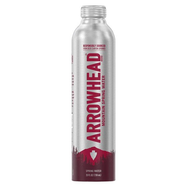 Arrowhead, Spring Water, Aluminum Bottle, 25 oz 