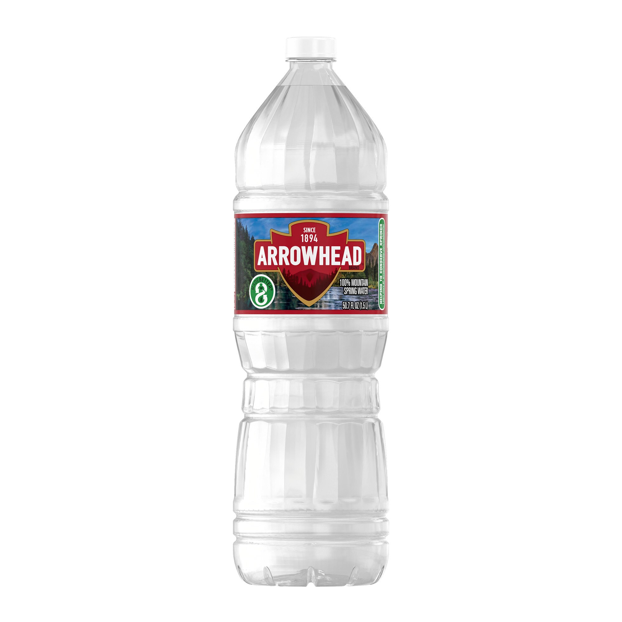 Arrowhead 100% Mountain Spring Water Plastic Bottle, 50.7 OZ