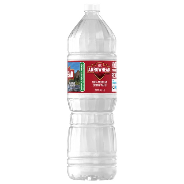 Arrowhead 100% Mountain Spring Water Plastic Bottle, 50.7 oz