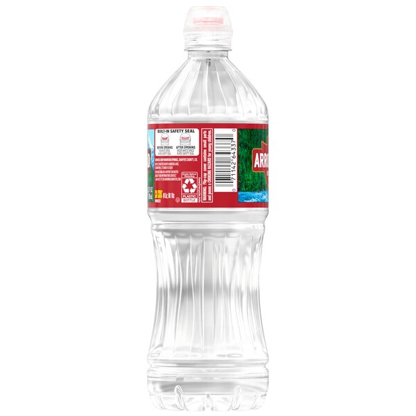 Arrowhead 100% Mountain Spring Water Plastic Bottle, 23.7 OZ