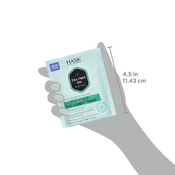 HASK Tea Tree Oil & Rosemary Hair & Scalp Treatment Mask, 1 Packet