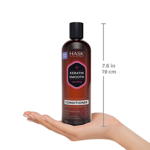 HASK Keratin Smooth Smoothing Conditioner, 12 OZ