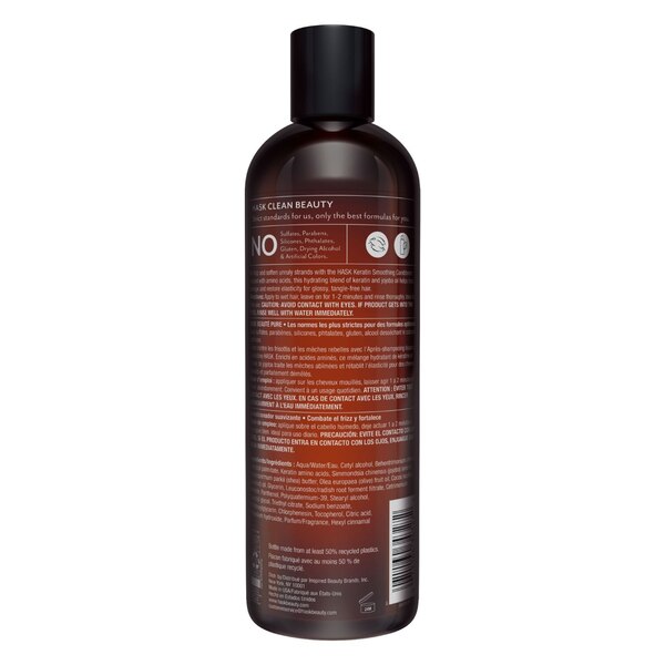 HASK Keratin Smooth Smoothing Conditioner, 12 OZ