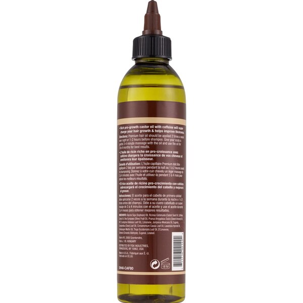 Difeel Caffeine & Castor Premium Hair Oil, 8 OZ