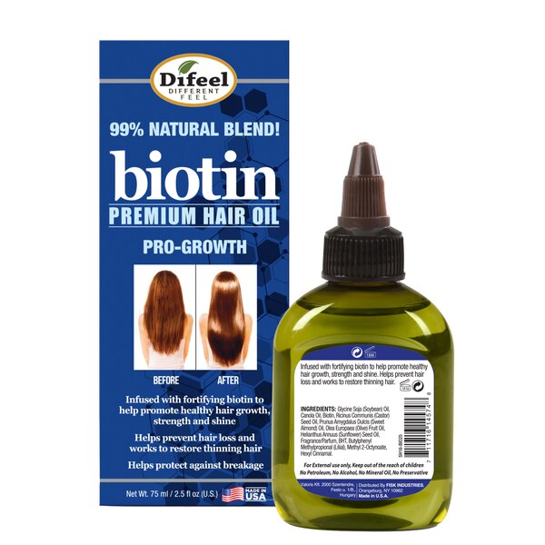 Difeel Premium Biotin Hair Oil, 2.5 OZ