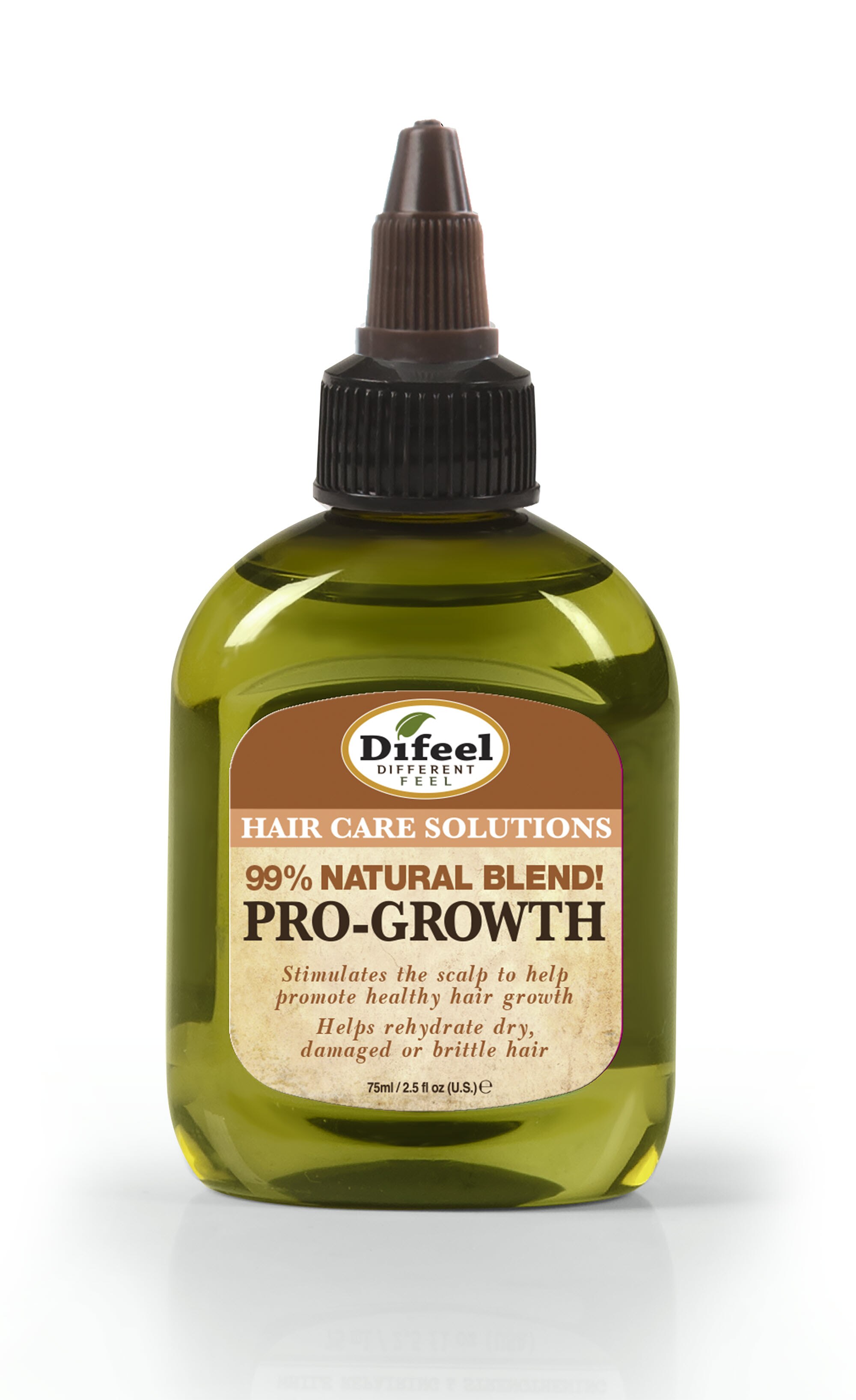 Difeel Hemp 99% Natural Hemp Hair Oil Pro-Growth, 2.5 OZ