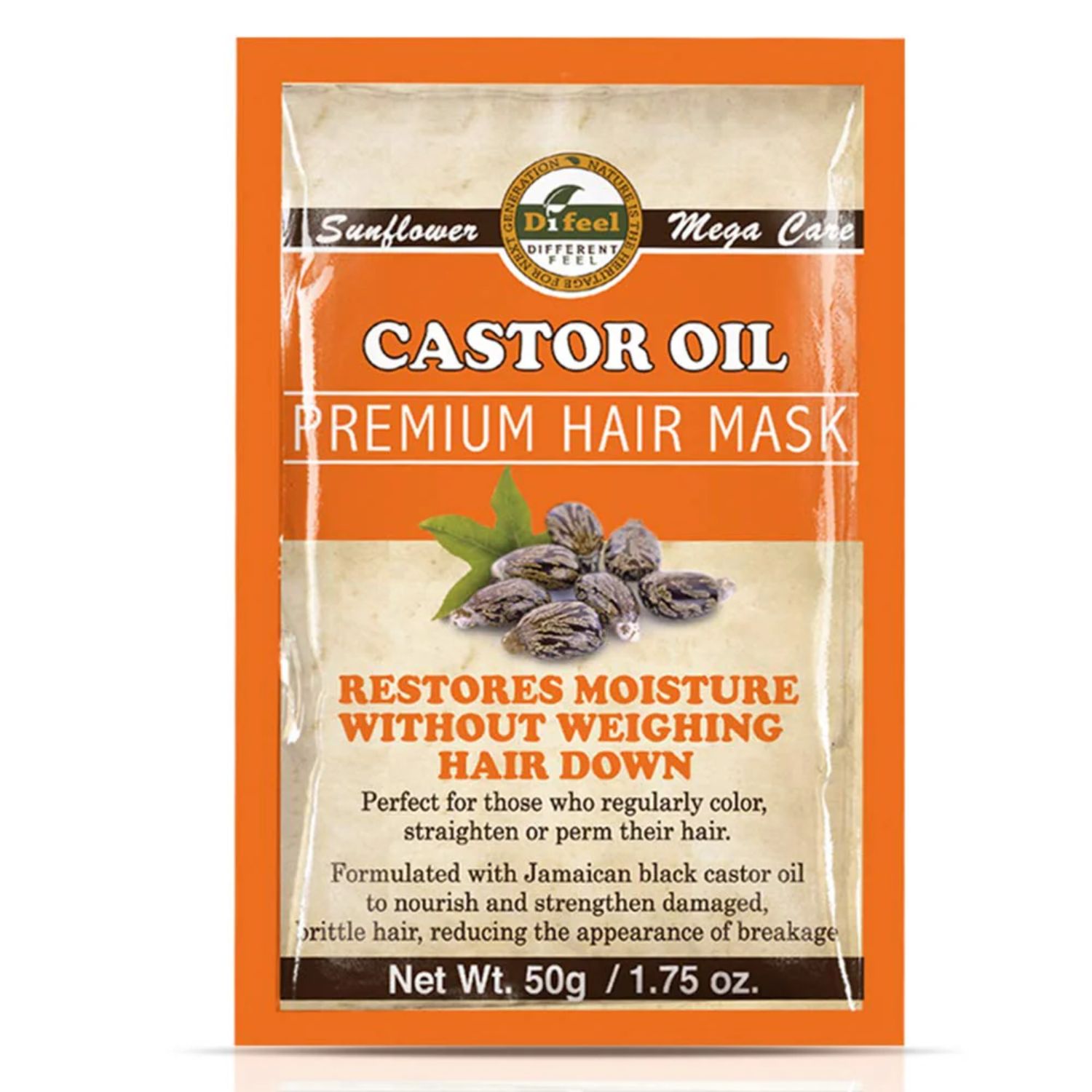 Difeel Premium Castor Oil Hair Mask, 1.75 OZ