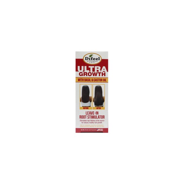 Difeel Ultra Growth Basil and Castor Oil Leave In Root Stimulator, 2.5 OZ