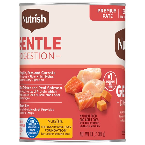 Rachael Ray Nutrish Gentle Digestion Real Chicken, Pumpkin & Salmon Recipe Wet Dog Food, 13 oz