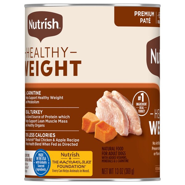 Rachael Ray Nutrish Healthy Weight Real Turkey & Pumpkin Recipe Wet Dog Food, 13 oz