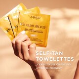 L'Oreal Paris Sublime Bronze Self Tanning Towelettes, Medium Natural Tan, thumbnail image