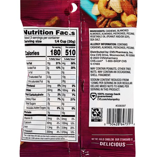 Well Market Lightly Salted Deluxe Mixed Nuts, 3 oz