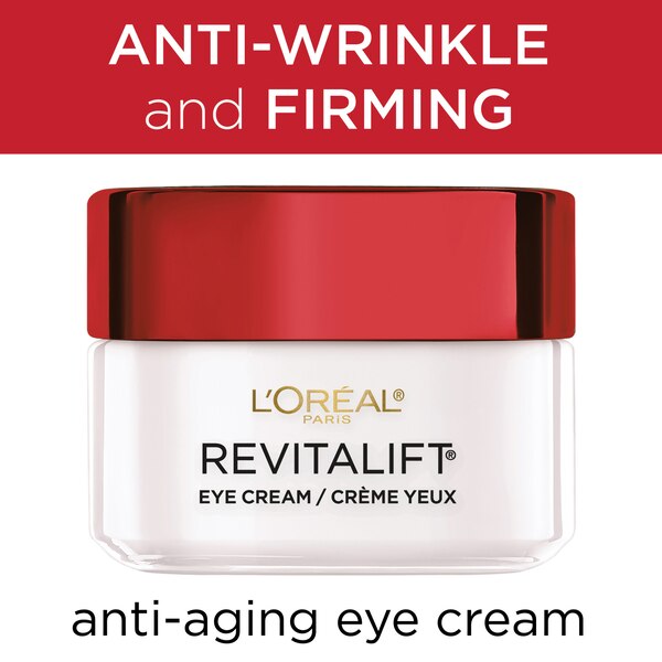 L'Oreal Paris Revitalift Anti-Wrinkle + Firming Eye Cream, Fragrance Free, 0.5 OZ