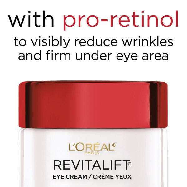 L'Oreal Paris Revitalift Anti-Wrinkle + Firming Eye Cream, Fragrance Free, 0.5 OZ