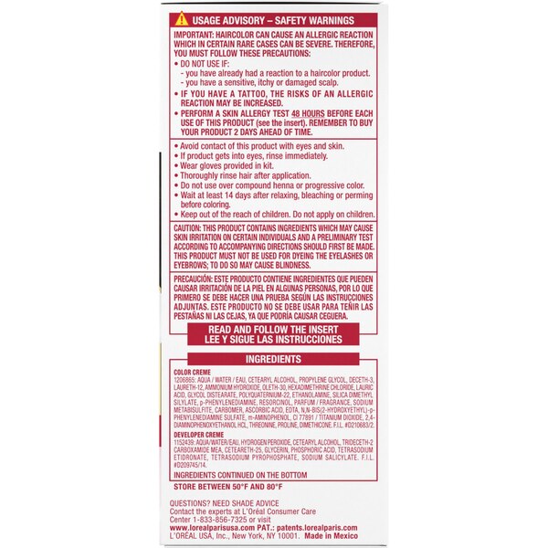 L'Oreal Paris Excellence Creme Permanent Triple Care Hair Color