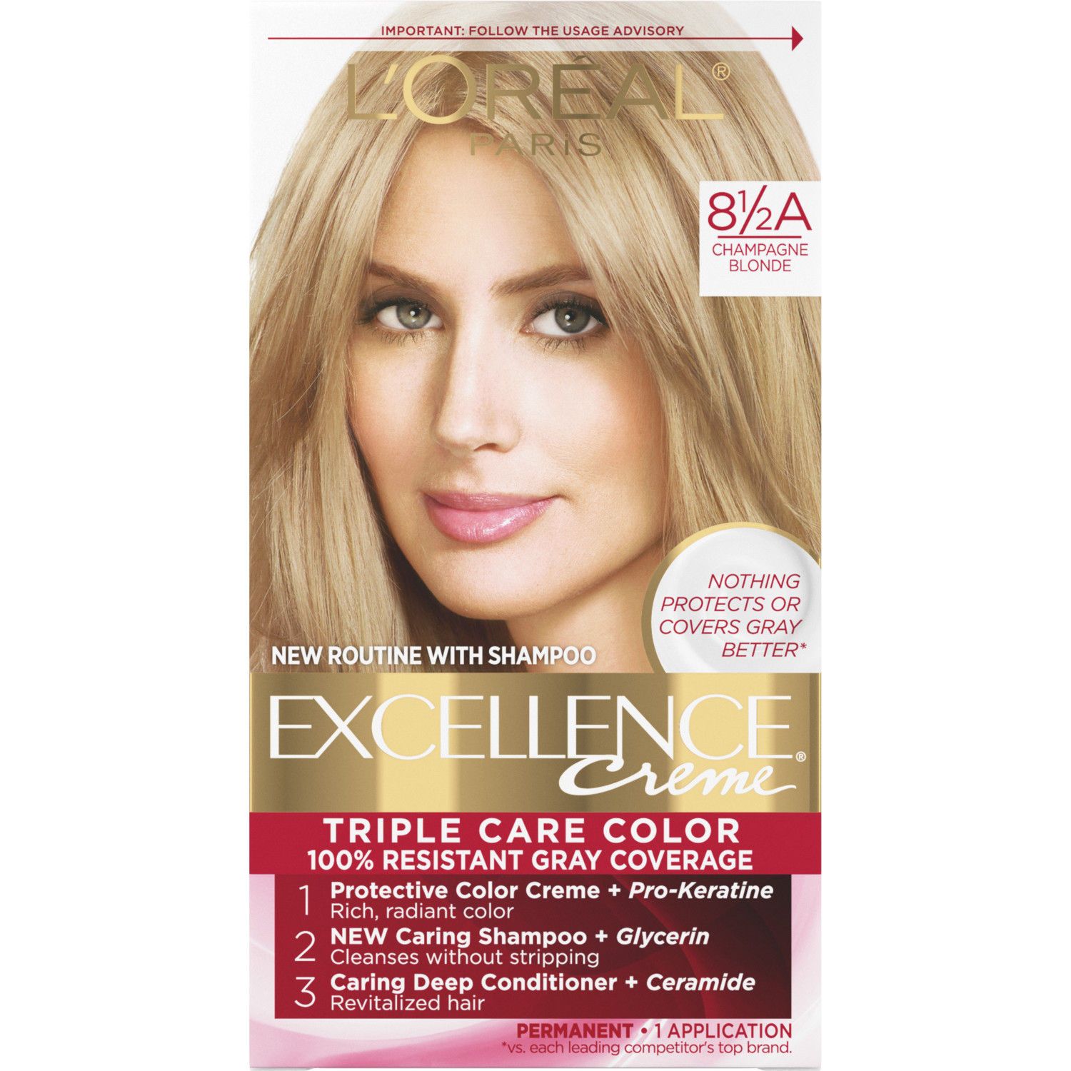 L'Oreal Paris Excellence Creme Permanent Triple Care Hair Color