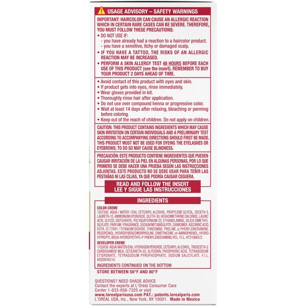 L'Oreal Paris Excellence Creme Permanent Triple Care Hair Color