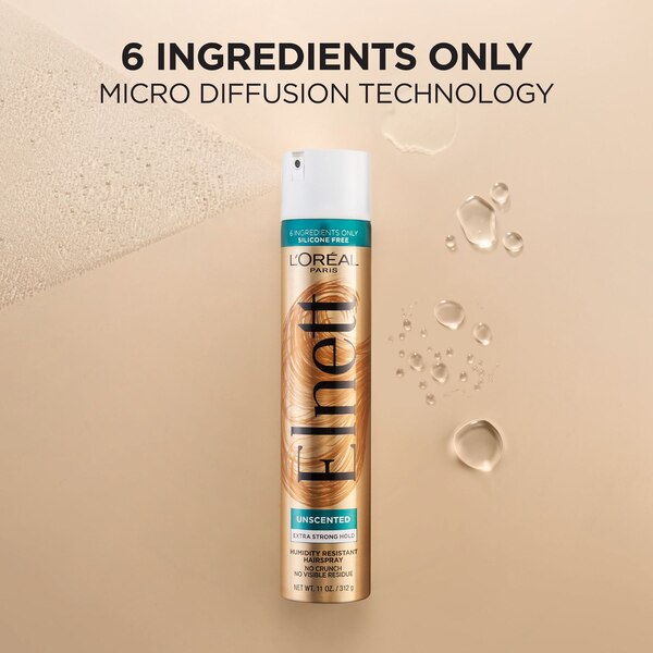 L'Oreal Paris Elnett Satin Extra Strong Hold Hair Spray, Unscented, 11 OZ