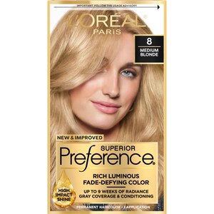 L'Oreal Paris Superior Preference Fade-Defying Shine Permanent Hair Color, 2 Natural Black, UL61 Ultra Light Ash Brown, 3 Soft Black, 4 Dark Brown, 4R Dark Auburn, 5 Medium Brown, 5A Medium Ash Brown, 5G Medium Golden Brown, 5MB Medium Auburn Brown, 6 Light Brown, 6A Light Ash Brown, 6R Light Auburn, 6.5G Lightest Golden Brown, 7 Dark Blonde, 7A Dark Ash Blonde, 7LA Lightest Auburn, 7.5A Medium Ash Blonde, 8 Medium Blonde, 8A Ash Blonde, 8G Golden Blonde, 8.5A Champagne Blonde, 9A Light Ash Blonde, 9G Light Golden Blonde, 9GR Light Golden Reddish Blonde, 9.5A Lightest Ash Blonde, 10NB Ultra Natural Blonde, LB01 Extra Light Ash Blonde, LB02 Extra Light Natural Blonde, 9.5NB Lightest Natural Blonde, RR-04 Intense Dark Red, 8S Soft Silver Blonde, 6AM Light Amber Brown, 4M Dark Mahogany Brown, 4SM Dark Soft Mahogany Brown, 5CB Medium Chestnut Brown, 6C Cool Light Brown, 3C Cool Darkest Brown, 1.0 Ultimate Black, 5.5AM Medium Copper Brown, UL63 Hi-Lift Gold Brown, 5CG Iced Golden Brown, 4A Dark Ash Brown, 2BL Black Sapphire, 9 Natural Blonde