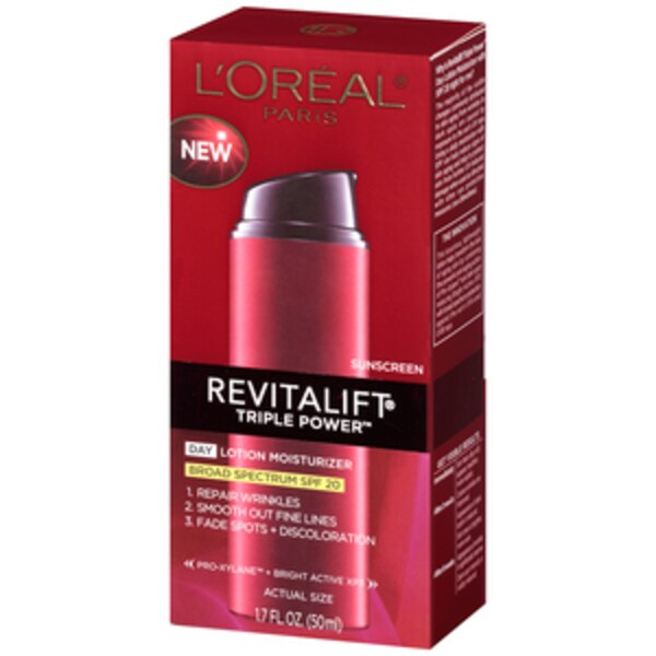 L'Oreal Paris RevitaLift Triple Power Lotion Moisturizer SPF 20, 1.7 OZ
