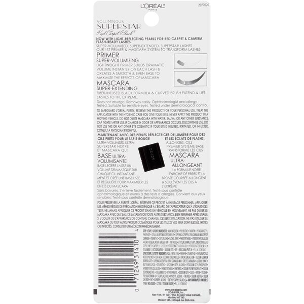 L'Oreal Paris Voluminous Superstar Red Carpet Washable Mascara, 0.41 OZ