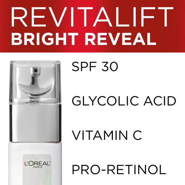 L'Oreal Paris Revitalift Bright Reveal SPF 30 Moisturizer, 1 OZ