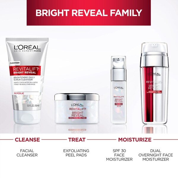 L'Oreal Paris Revitalift Bright Reveal SPF 30 Moisturizer, 1 OZ