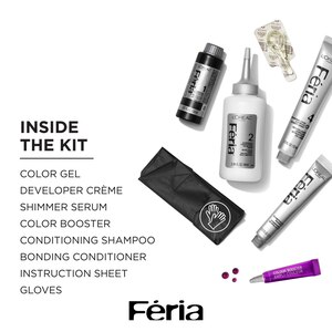 L'Oreal Paris Feria Multi-Faceted Shimmering Permanent Hair Color, V28 Midnight Violet, 21 Bright Black, 36 Deep Burgundy Brown, 40 Deeply Brown, 60 Light Brown, 63 Light Golden Brown, 91 Light Beige Blonde, 100 Very Light Natural Blonde, 521 Cool Amethyst, 10 Jet Black , 26 Black Cherry, V38 Intense Deep Violet, R48 Intense Deep Auburn, 45 Deep Bronzed Brown, 52 Auburn Rose, S1 Silver, 65 Honey Brown, B61 Hi-Lift Cool Brown, R57 Intense Medium Auburn