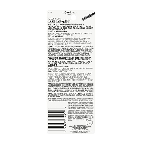 L'Oreal Paris Voluminous Makeup Lash Paradise Volume Waterproof Mascara