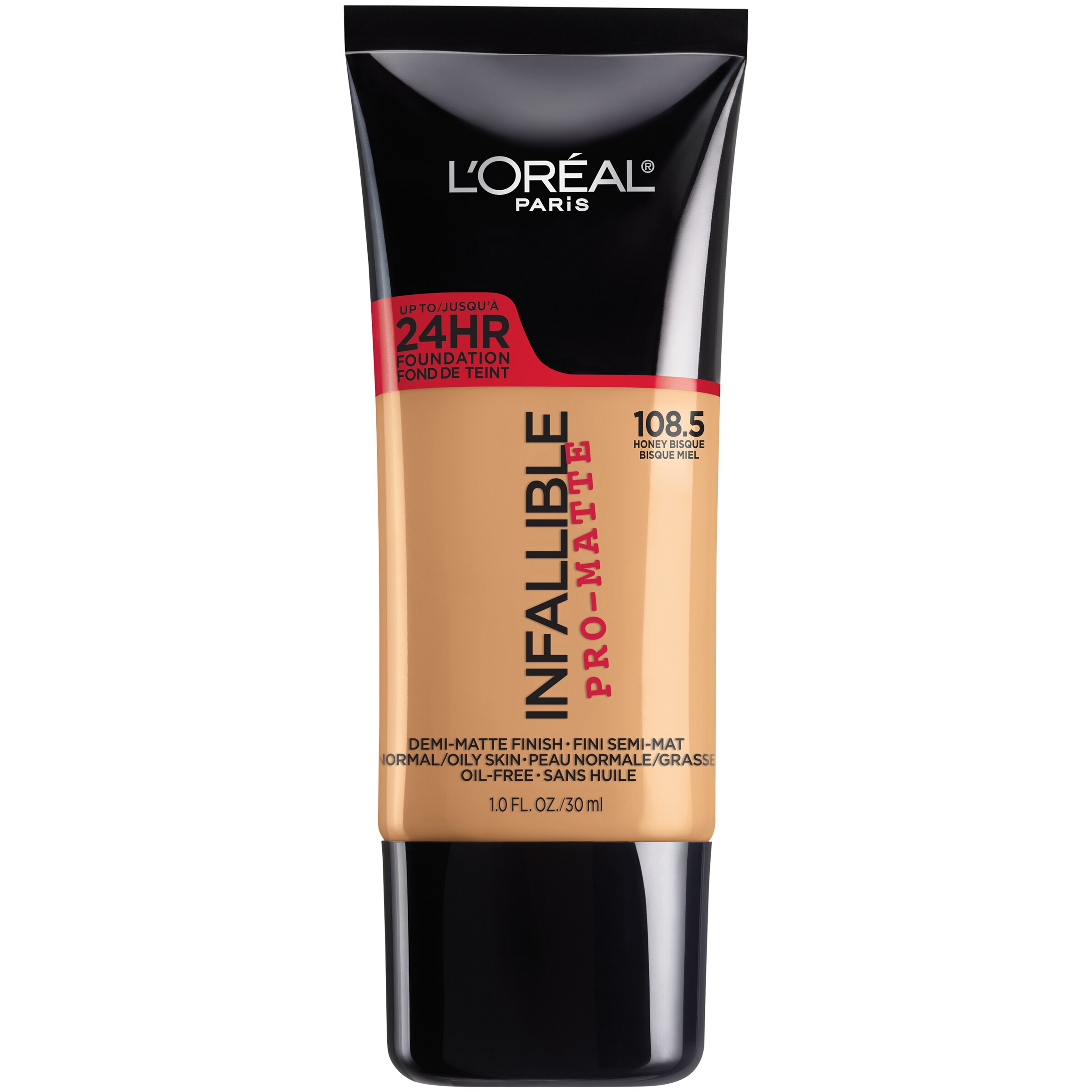 L'Oreal Paris Infallible Pro-Matte Blendable Foundation, Oil Free, 108.5 Honey Bisque