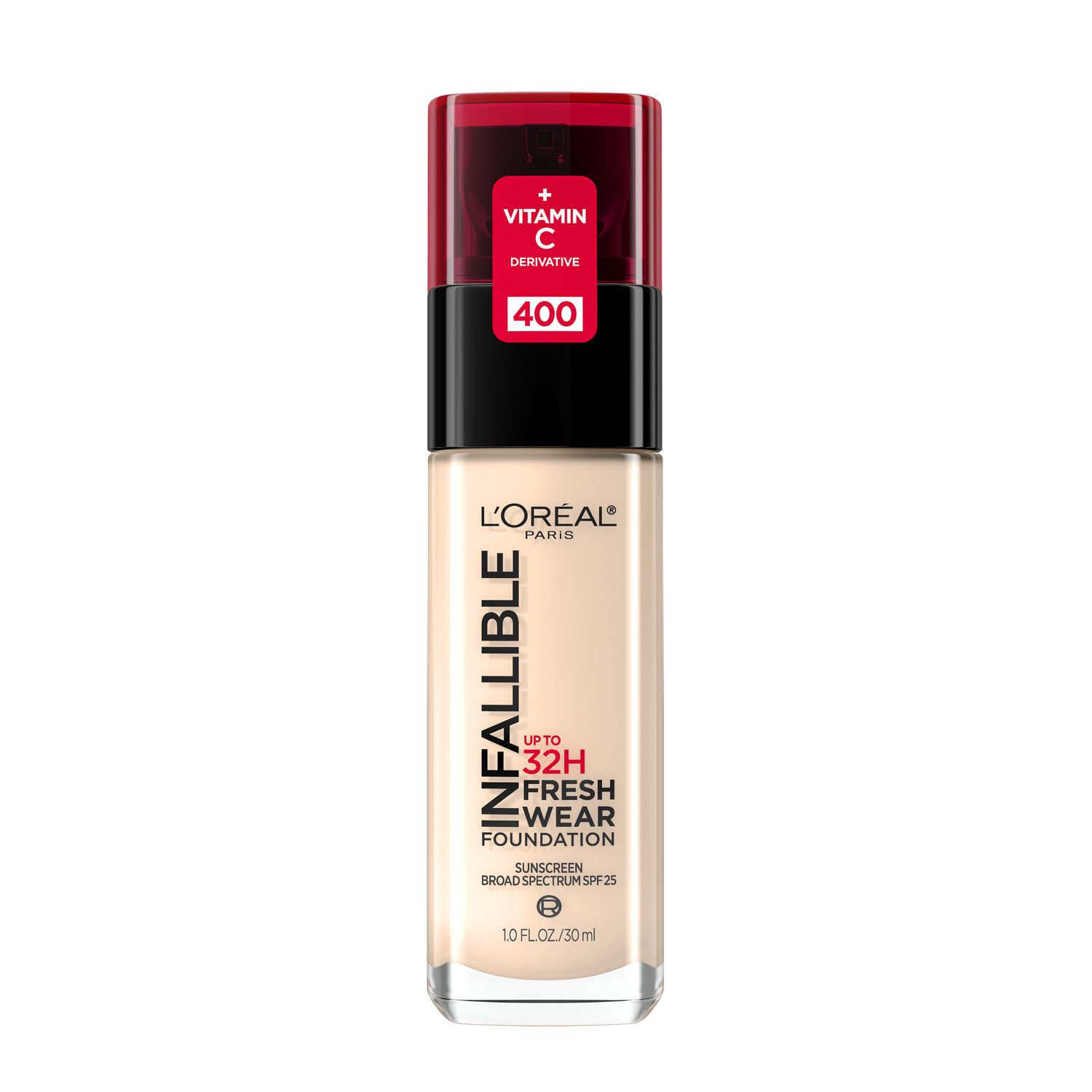 L'Oreal Paris Infallible 24 Hour Fresh Wear Foundation, Lightweight, Pearl, 1 fl oz