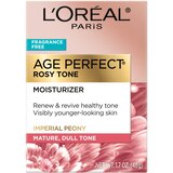 L'Oreal Paris Age Perfect Rosy Tone- Fragrance Free Face Moisturizer, 1.7 OZ, thumbnail image