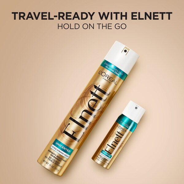 L'Oreal Paris Elnett Satin Extra Strong Hold Hair Spray, Unscented, 2.2 OZ