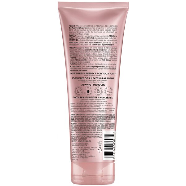 L'Oreal Paris EverPure Sulfate Free Bond Strengthening Shampoo, 6.8 OZ