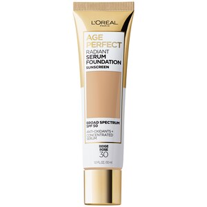 L'Oreal Paris Age Perfect Radiant Serum Foundation with SPF 50, Deep Amber, Beige Rose, Golden Ivory, Cream Beige, Golden Vanilla, Rose Ivory, Ivory, Cappuccino, Toffee, Sand, Golden Honey, Ivory Beige, Honey Rose, Golden Sun, Natural Buff
