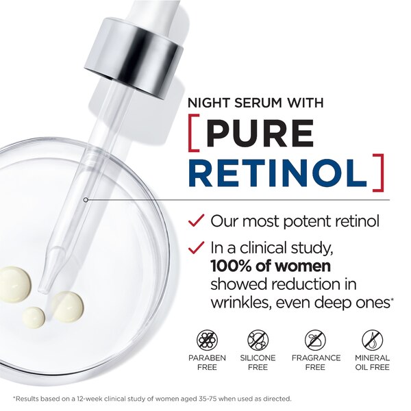 L'Oreal Paris Revitalift Derm Intensives Night Serum, 0.3% Pure Retinol, 1 OZ