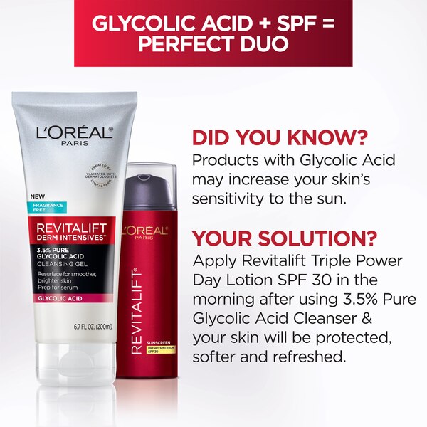 L'Oreal Paris Revitalift Derm Intensives 3.5% Glycolic Acid Cleanser, 6.7 OZ