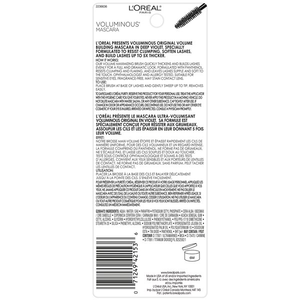 L'Oreal Paris Voluminous Original Washable Mascara