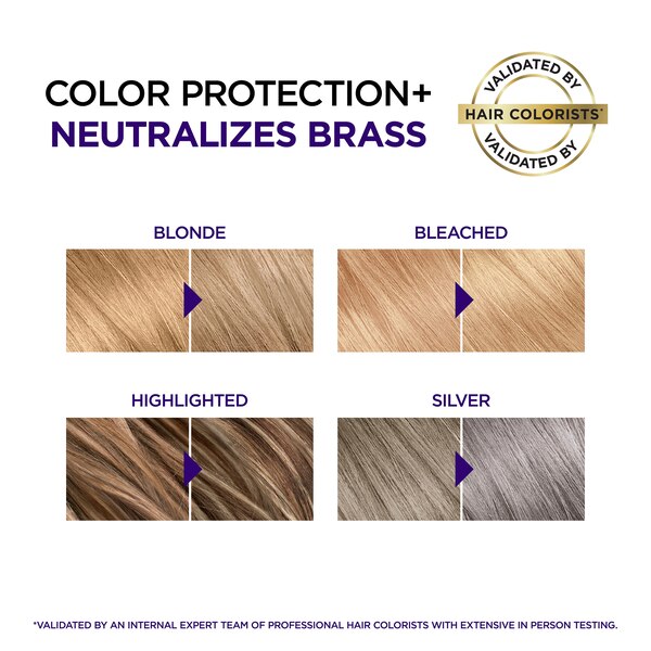L'Oreal Paris EverPure Sulfate Free Anti Brass Purple Single Use Hair Mask, 3 CT