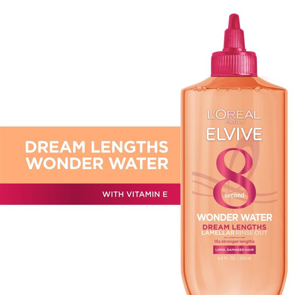 L'Oreal Paris Elvive Dream Lengths 8 Second Wonder Water Lamellar Rinse Out, 6.8 OZ