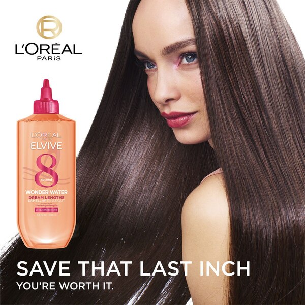 L'Oreal Paris Elvive Dream Lengths 8 Second Wonder Water Lamellar Rinse Out, 6.8 OZ
