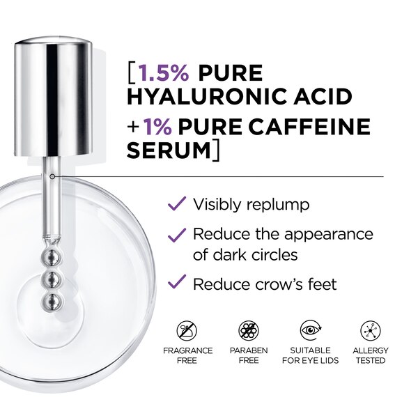 L'Oreal Paris Revitalift Derm Intensives Hyaluronic Acid Plus Eye Serum, 0.67 OZ