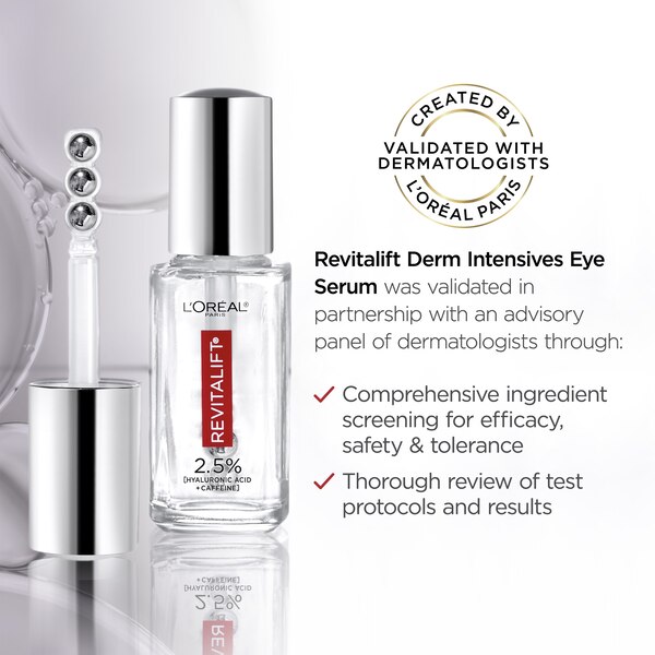 L'Oreal Paris Revitalift Derm Intensives Hyaluronic Acid Plus Eye Serum, 0.67 OZ