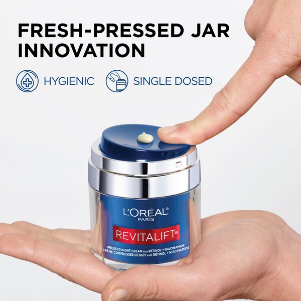 L'Oreal Paris Revitalift Hydrating Pressed Night Moisturizer with Retinol, 1.7 OZ