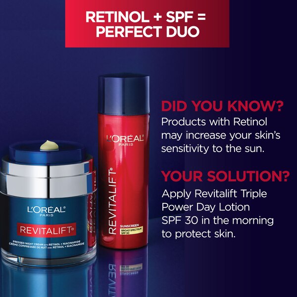 L'Oreal Paris Revitalift Hydrating Pressed Night Moisturizer with Retinol, 1.7 OZ