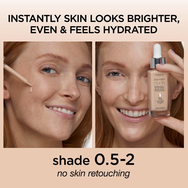 L'Oreal Paris True Match Hyaluronic Tinted Serum, Makeup Skincare Hybrid