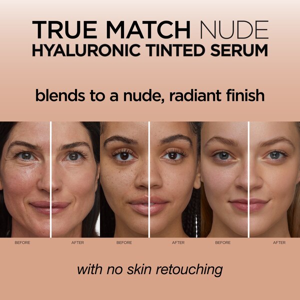 L'Oreal Paris True Match Hyaluronic Tinted Serum, Makeup Skincare Hybrid