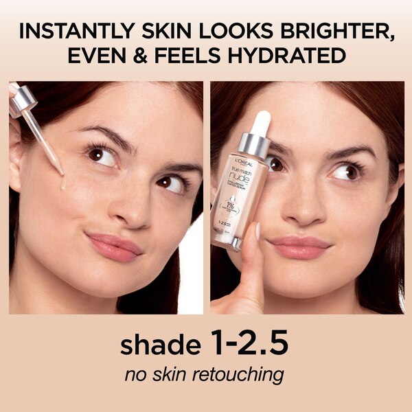 L'Oreal Paris True Match Hyaluronic Tinted Serum, Makeup Skincare Hybrid